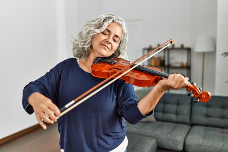Woman playing a violin