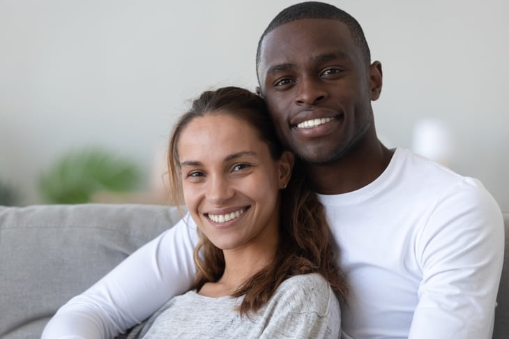 Happy renter couple