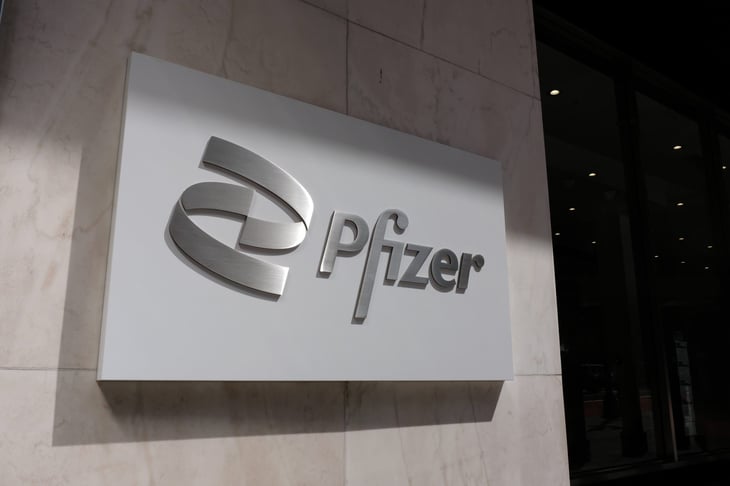 Sign for pharmaceutical company Pfizer