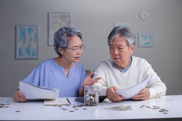 Senior couple upset about money issues