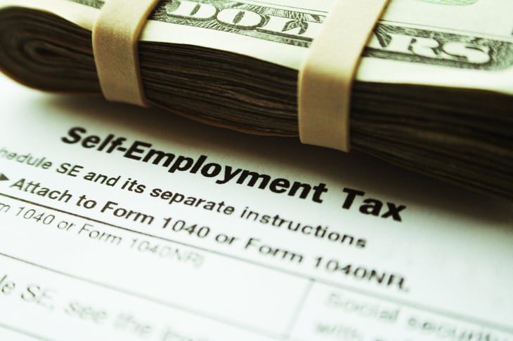 An estimated quarterly self-employment tax payment