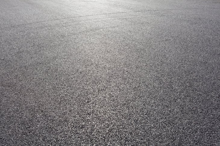 Closeup of asphalt surface