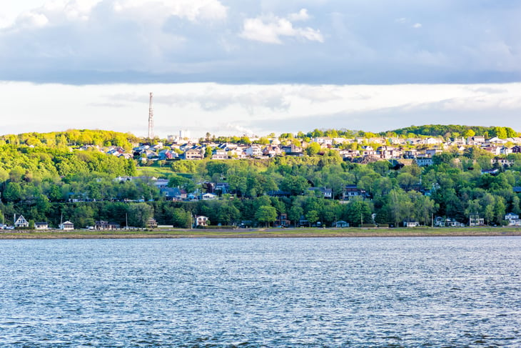 Cityscape skyline of Levis, Quebec, Canada