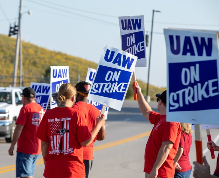 The United Auto Workers union, or UAW, is on strike