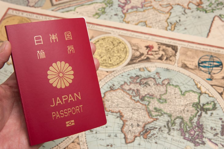 Japanese passport from Japan