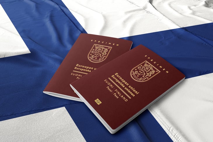 Finnish passport from Finland
