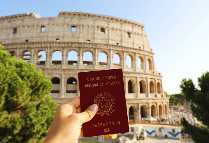 Italian passport from Italy