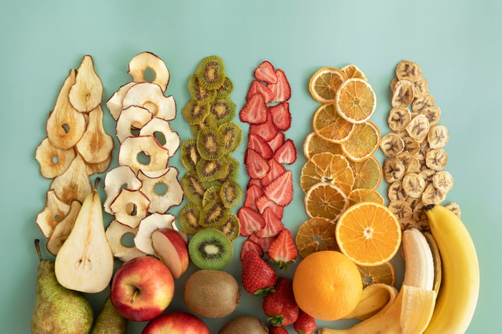 Dried fruit chips