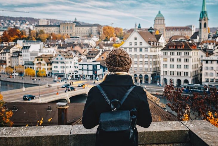 Tourist in Zurich, Switzerland