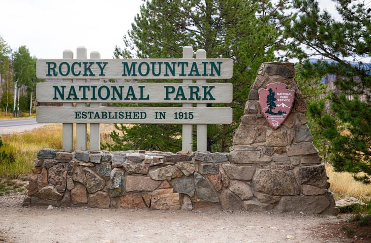 Rocky Mountain National Park entrance