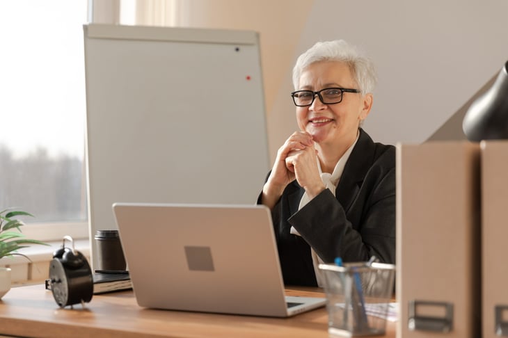 Older woman at work