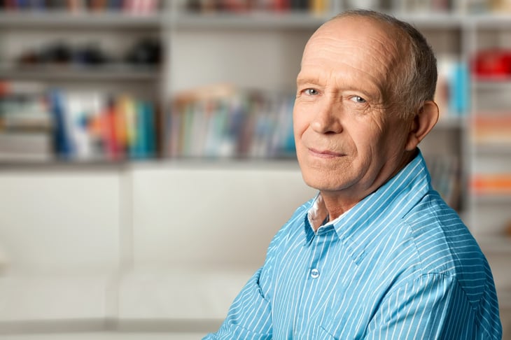 Relaxed senior man