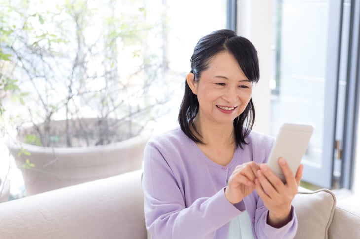 Woman calculating her annuity payment
