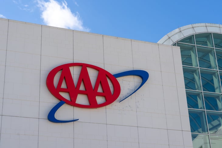 AAA logo on side of building