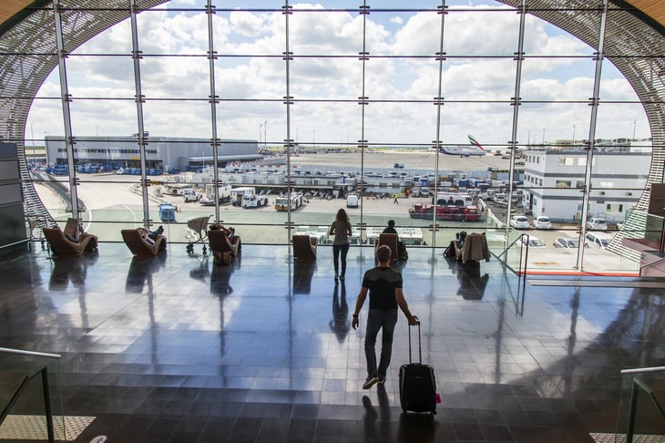 Charles de Gaulle Airport in Paris, France