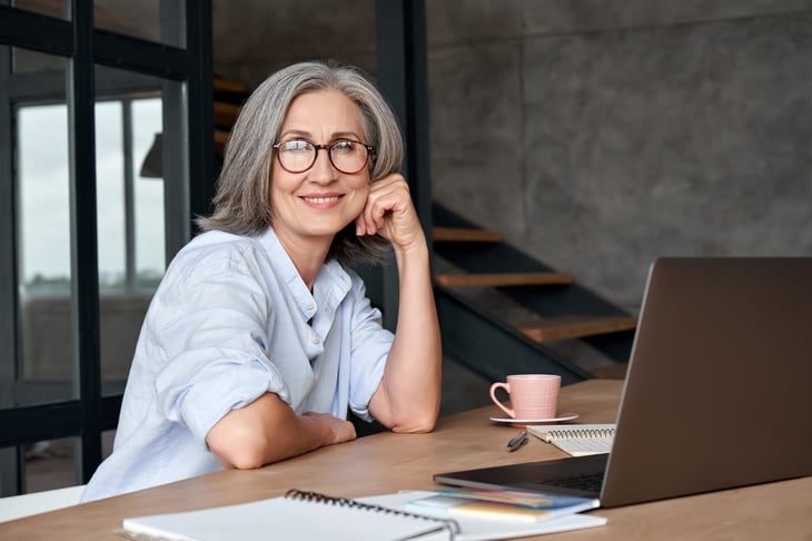 Older woman at work