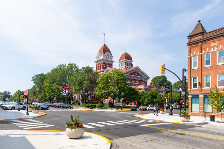 Crown Point Courthouse Square Historic District in Crown Point, Indiana