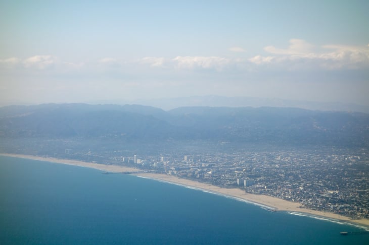 Aerial view of Inglewood, California