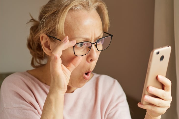 Surprised retiree