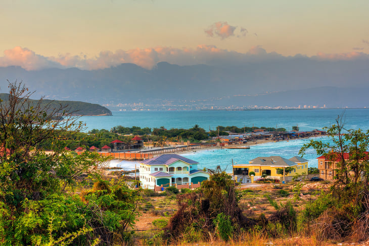 Early morning view from Hellshire in St Catherine, Jamaica