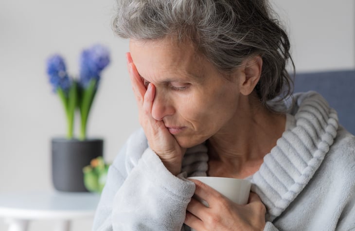 Worried middle-aged woman