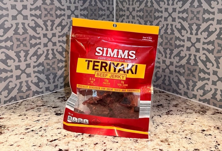 Beef jerky from Aldi's Simms brand