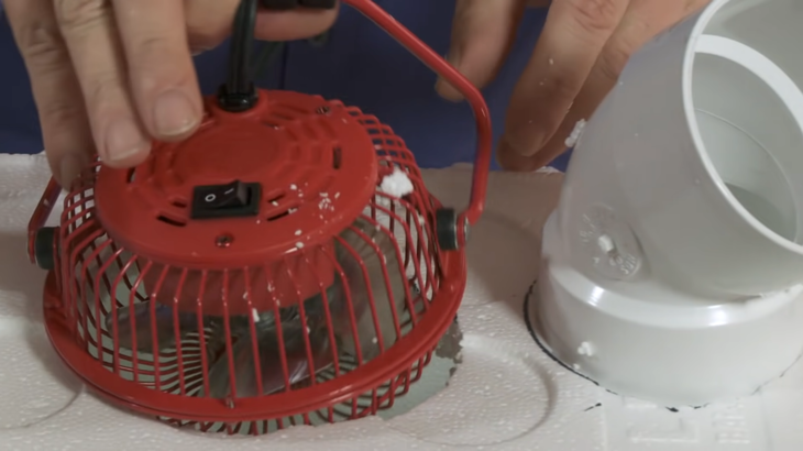 Installing fan for homemade AC