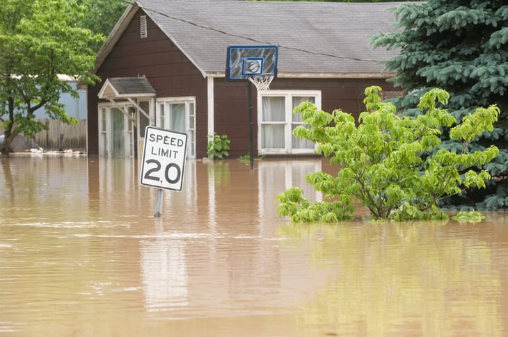 Flooded home