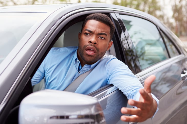 Frustrated driver