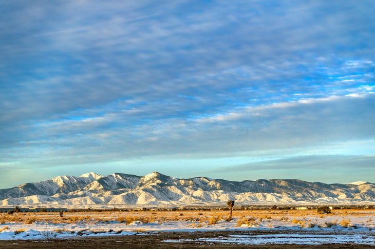 San Gabriel Mountains from Hesperia, California
