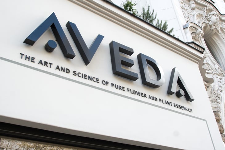 Aveda salon storefront