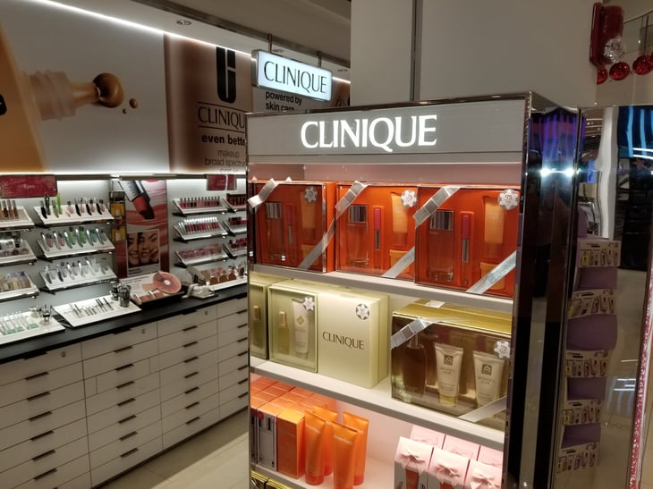 Clinique cosmetic counter at Macy's