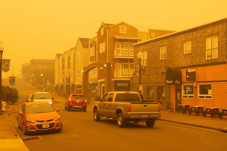2020 fire in Newport, Oregon