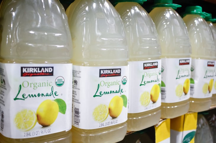Costco's Kirkland Signature Organic Lemonade