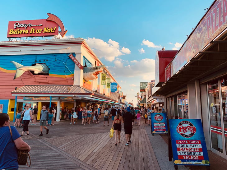 Boardwalk in Ocean City, Maryland