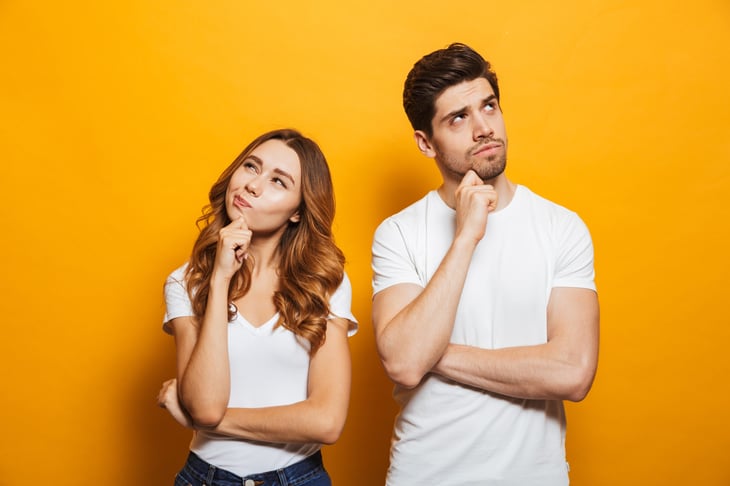 Couple thinking