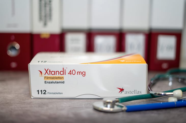 Xtandi, a prescription treatment for prostate cancer, from Astellas Pharma and Pfizer