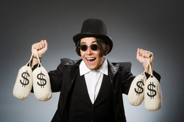 Man with money bags