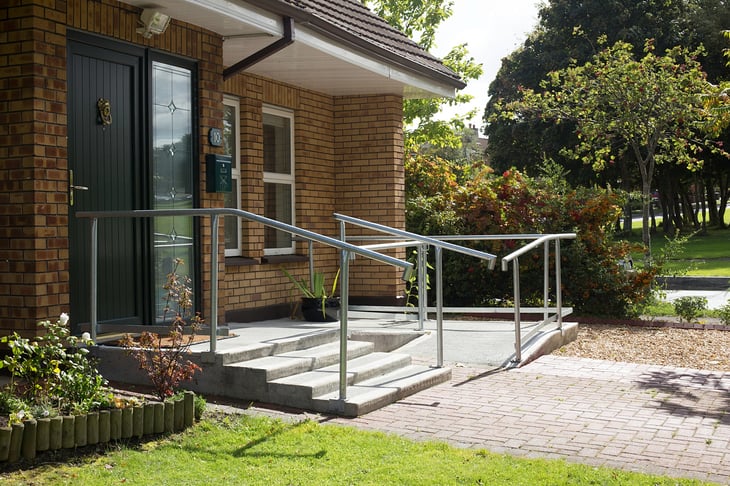 Dublin, Ireland, disabled ramp and steps
