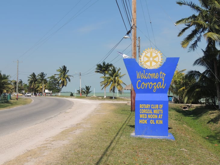 Corozal, Belize Welcome to Corozal sign