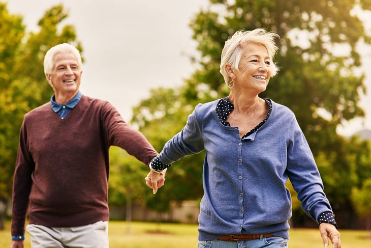 active senior couple
