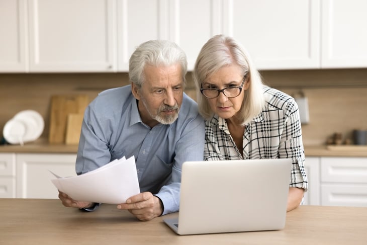Couple with computer