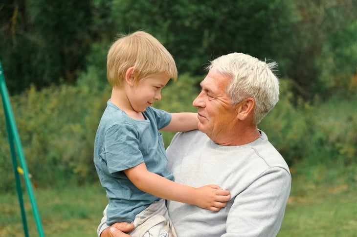 Grandfather and grandson