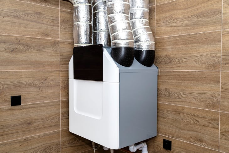 Home mechanical ventilation with heat recovery