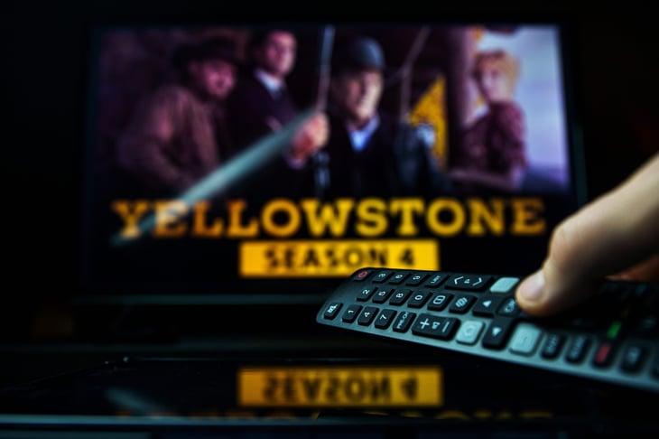 TV series Yellowstone and TV remote control