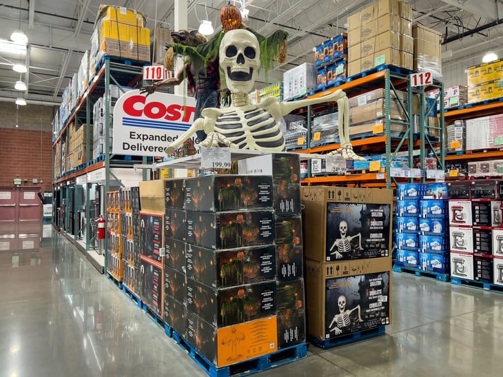 Halloween decorations at Costco