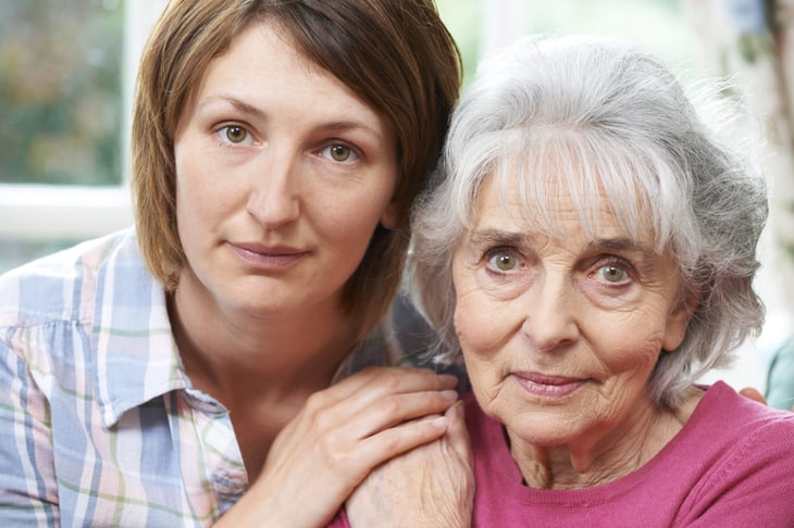 Senior woman and her daughter