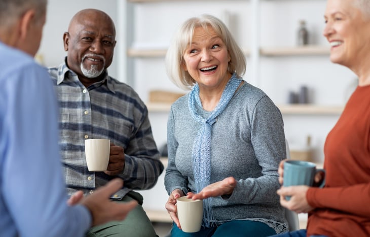 Group of happy seniors