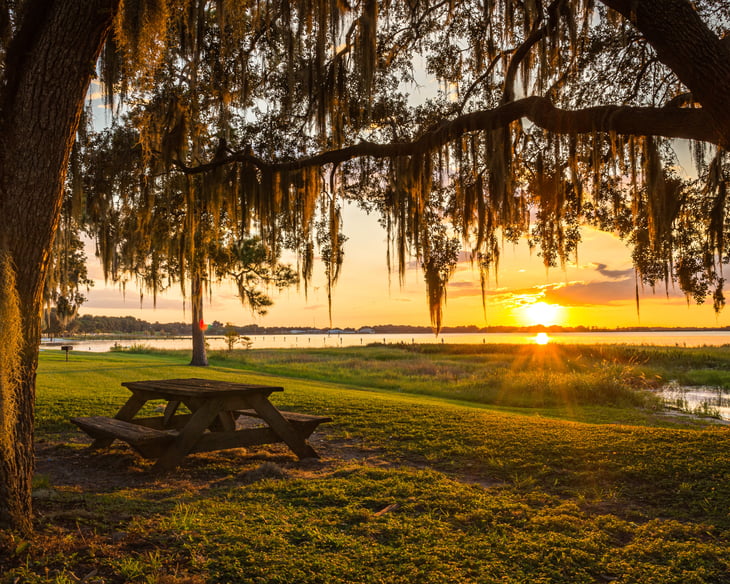 Sunset in Clermont, Florida, over Lake Minneola