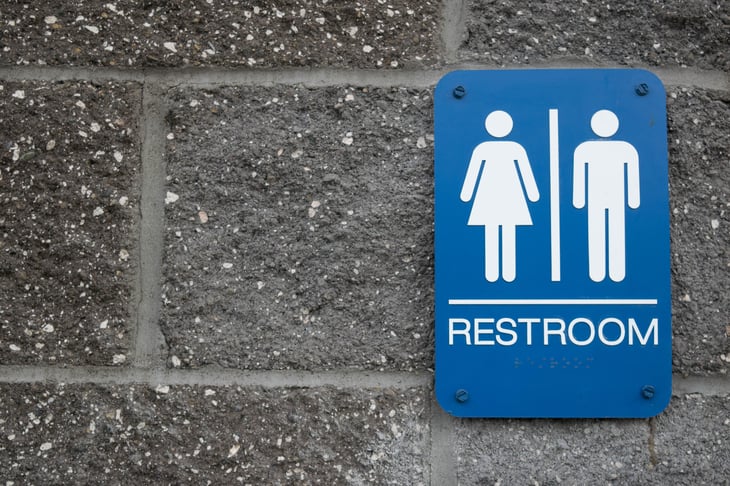 Public restroom sign